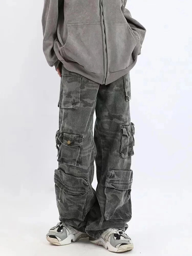 Camo Multiple Pockets Baggy Pants