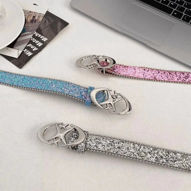 Kawaii Rhinestones Buckle Belt