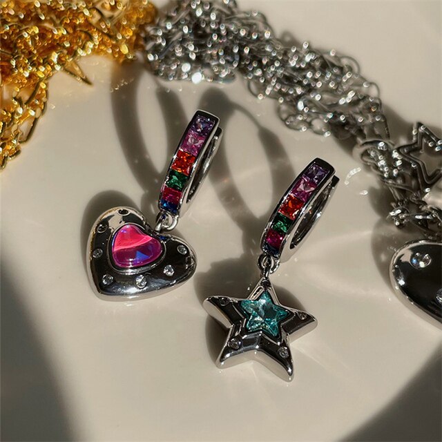Colorful Heart Star Jewelry Set