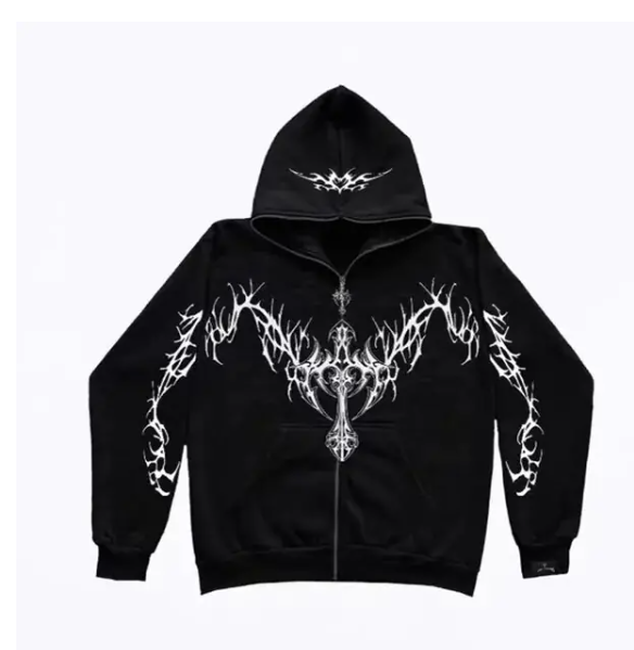 Gothic Clothing Trend Zipper Hoodies - Tisso Clothing