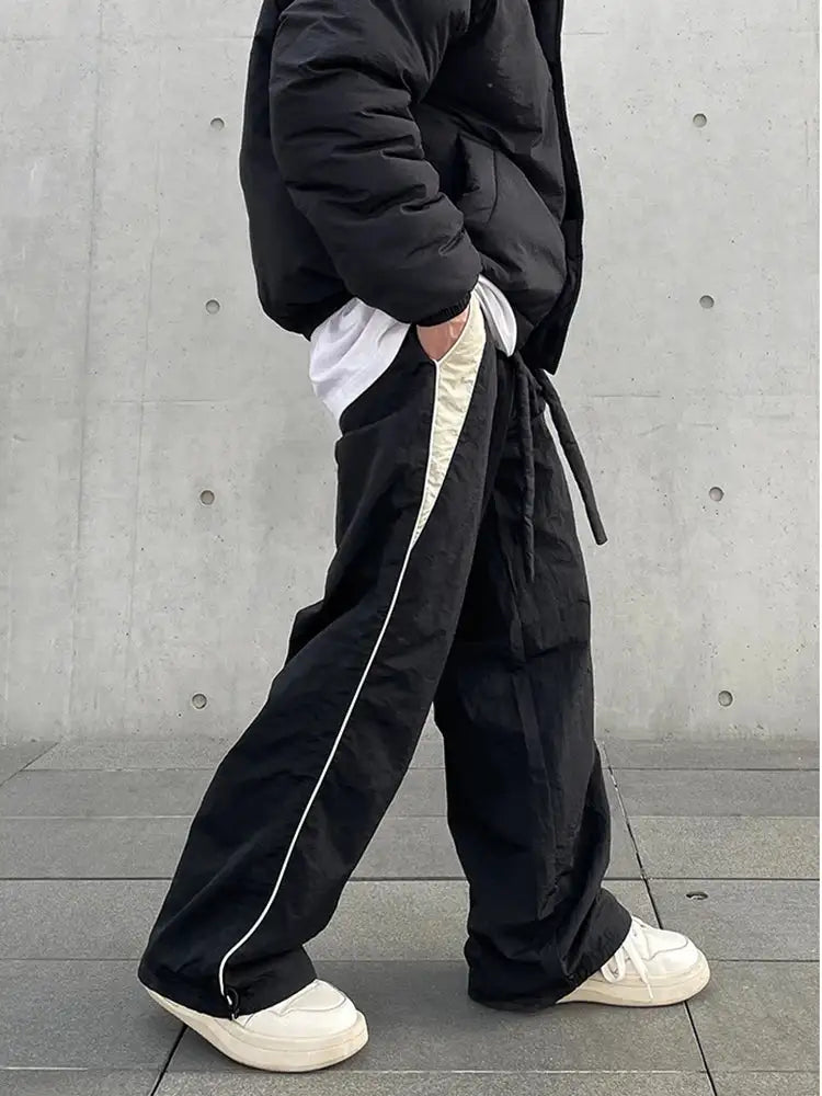 Y2K Black and White Tech Pants