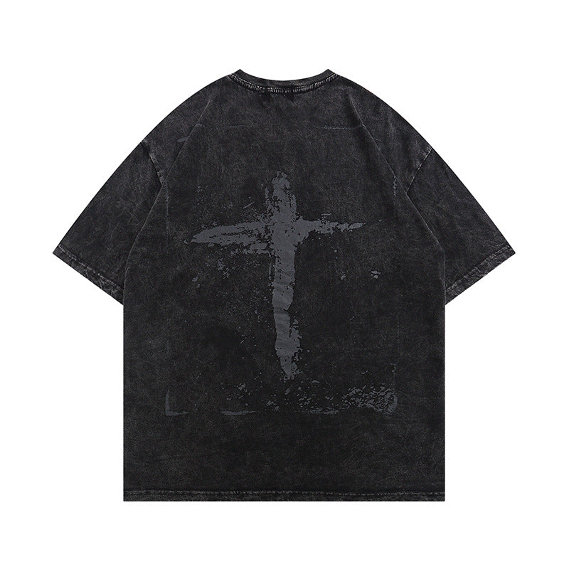 Loose Cross Goth T-Shirt - Tisso Clothing