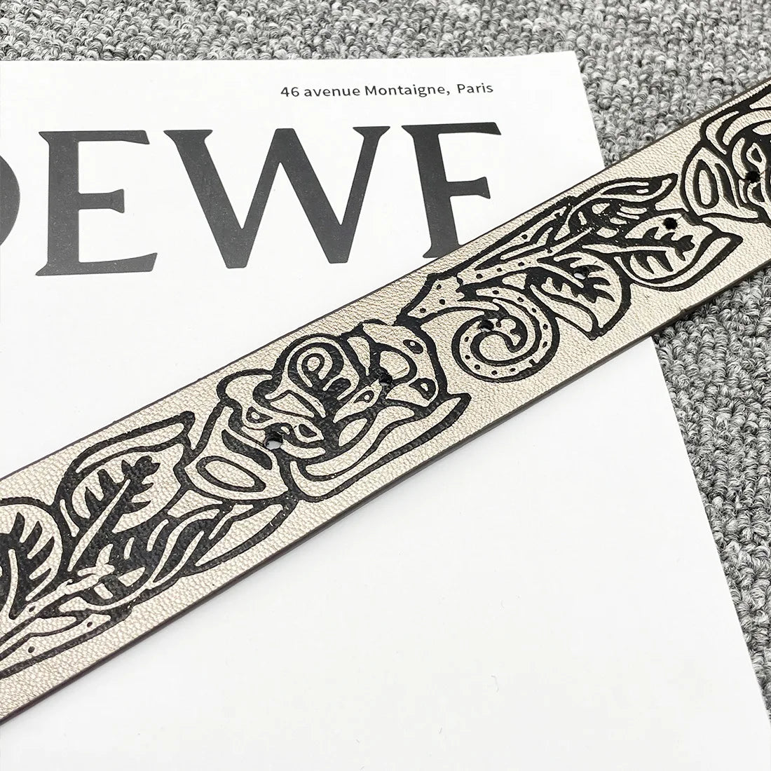 Kawaii Embossed Flower Belt