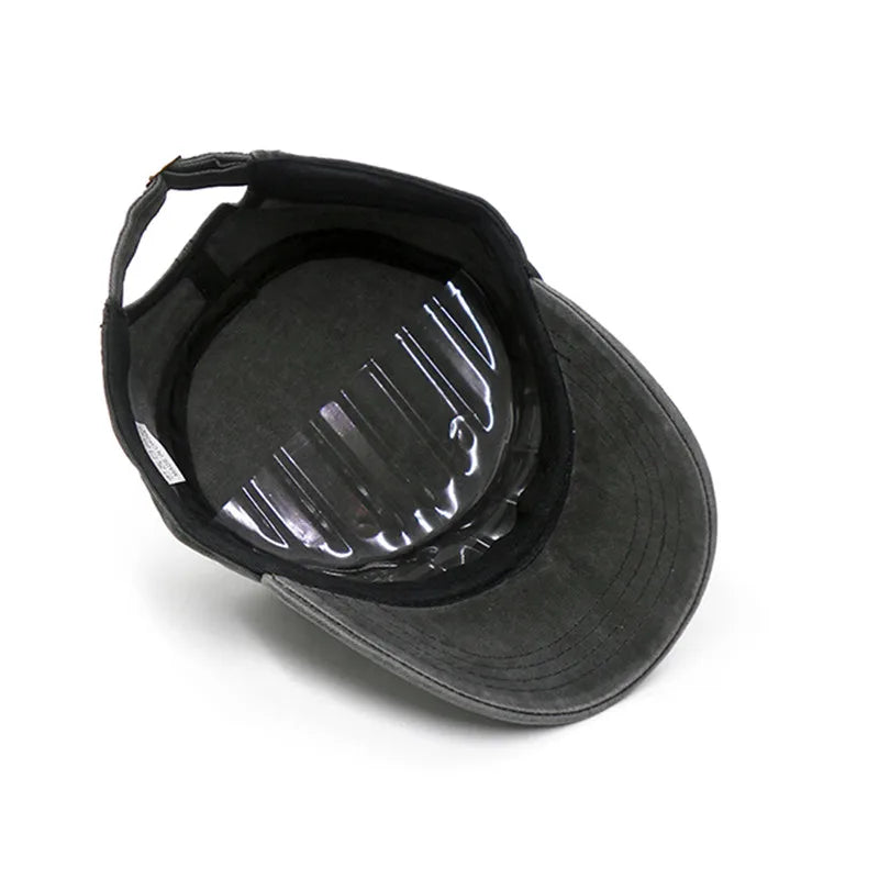 Washed Denim Patchwork Cap