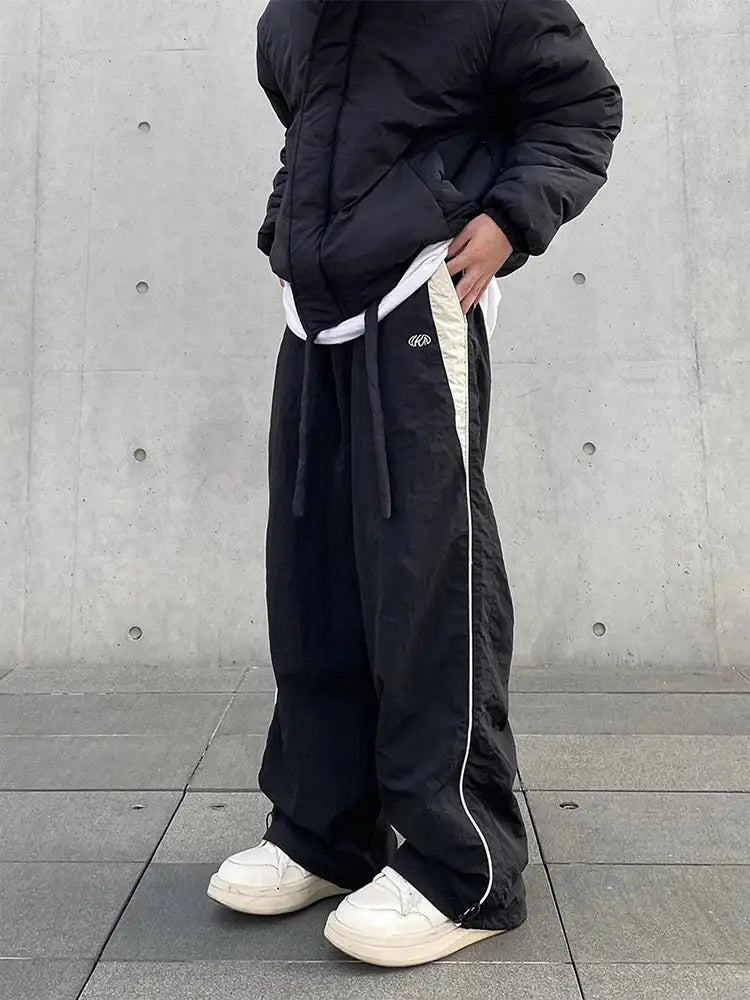 Y2K Black and White Tech Pants