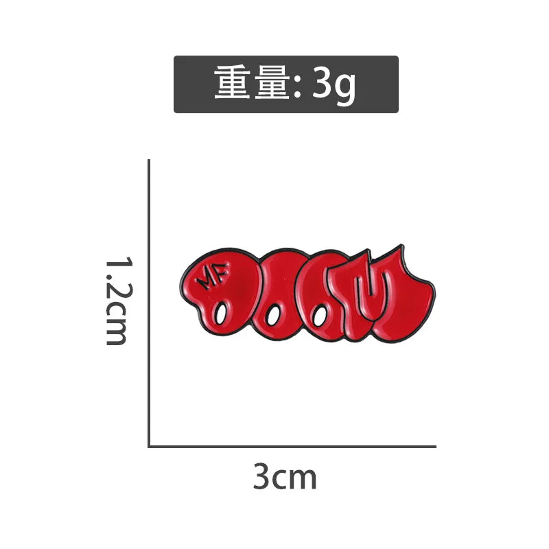 MF Doom Red Bubble Pin