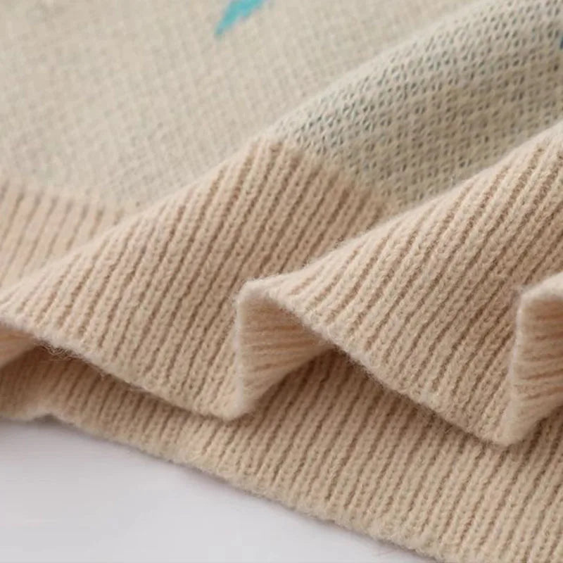 Hip Hop Loose Eye Knit Sweater