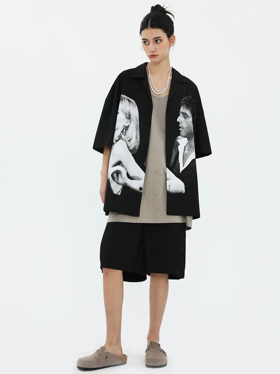 Scarface Portrait Black Shirt
