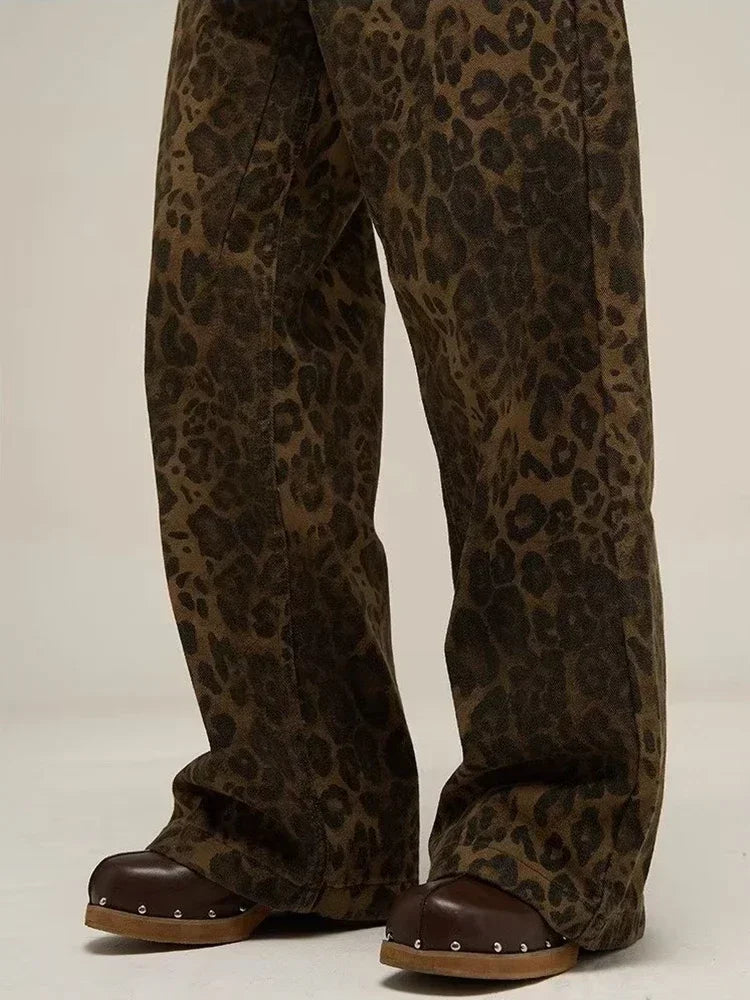 Animal Print Baggy Jeans