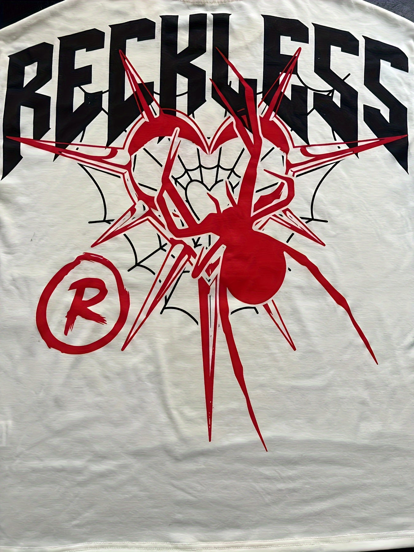 "Reckless" Spider Print T-Shirt
