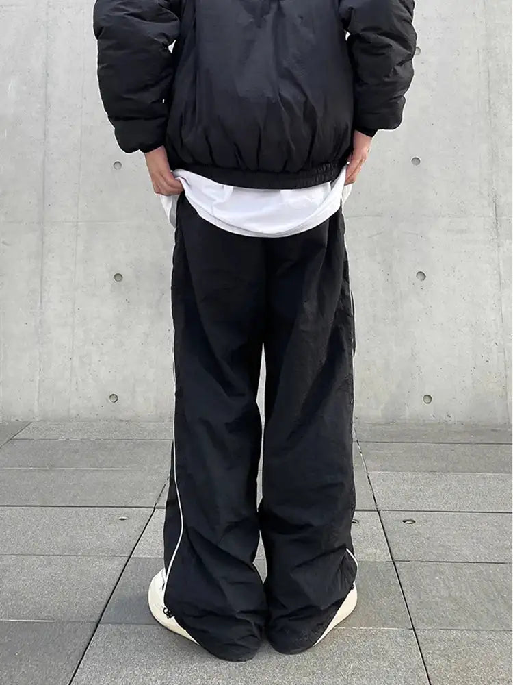 Y2K Black and White Tech Pants