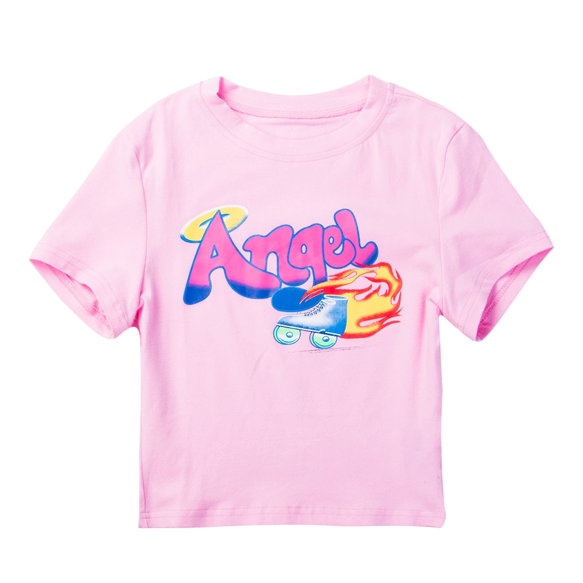 Angel Letter Printed Crop Top