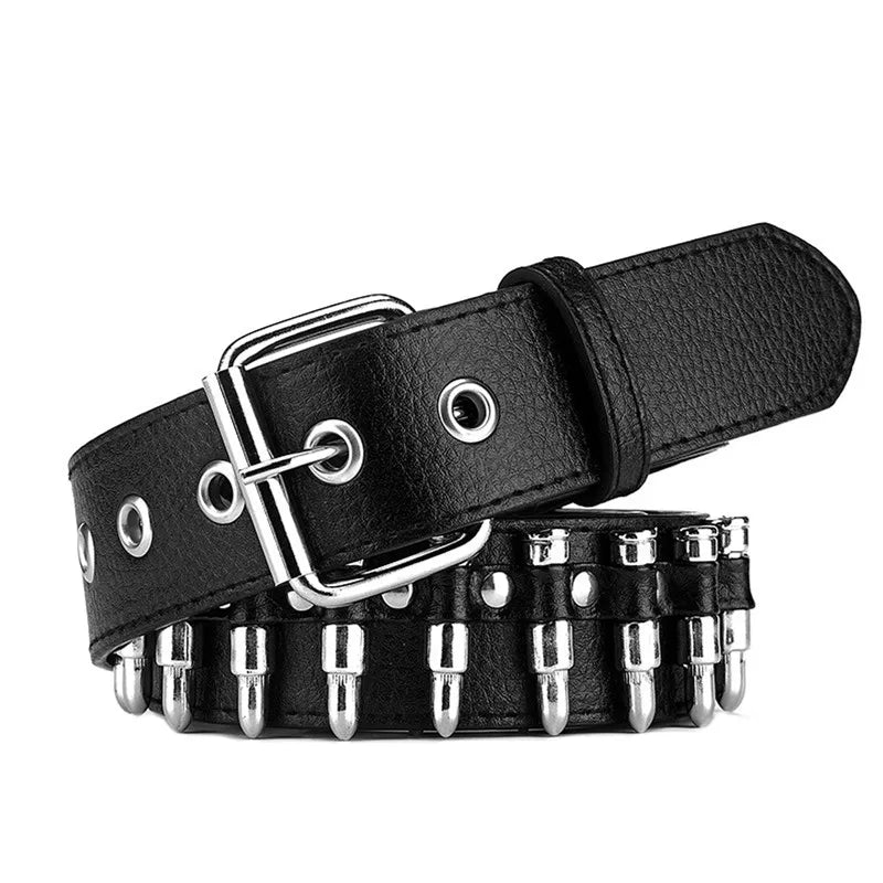 Grunge PU Leather Bullets Belt