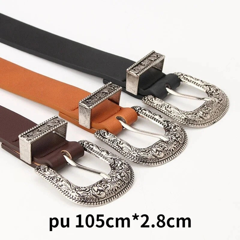 Goth PU Leather Buckle Belt