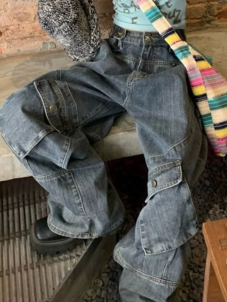 Multi-Pocket Cargo Jeans