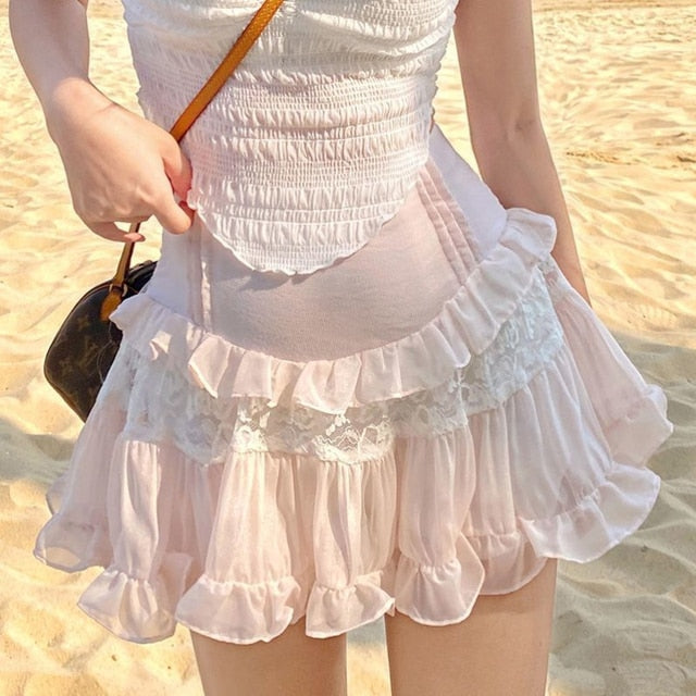 Fairy Short Ruffle Skirt