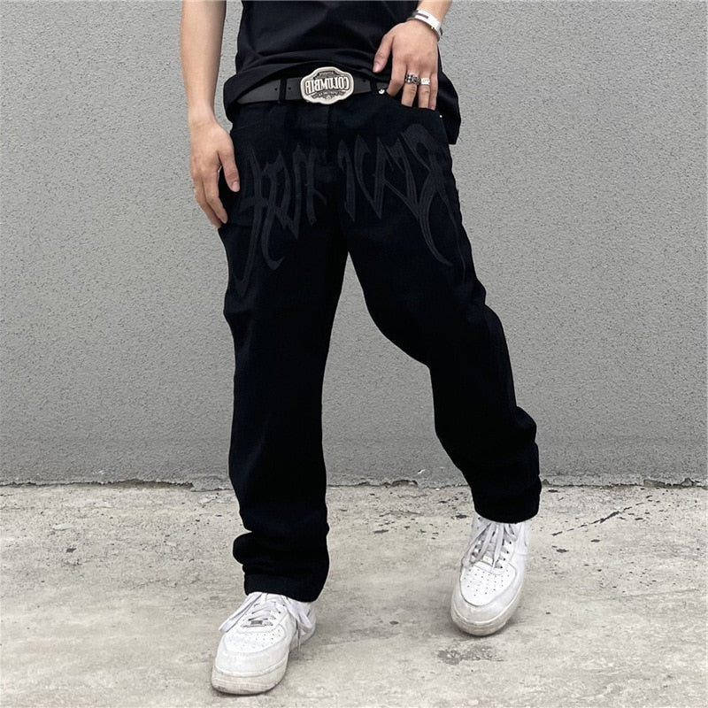 Graphic Baggy Jeans