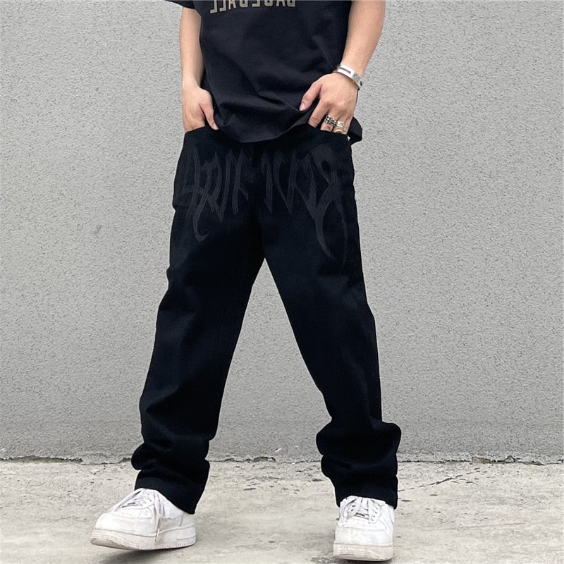 Graphic Baggy Jeans