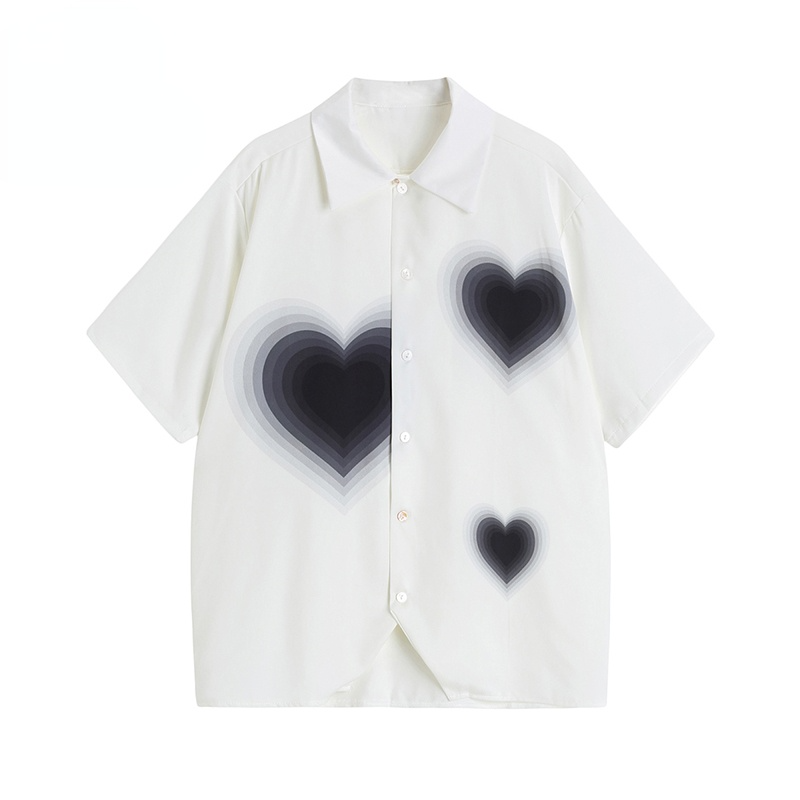 Heart Printed Loose Shirt