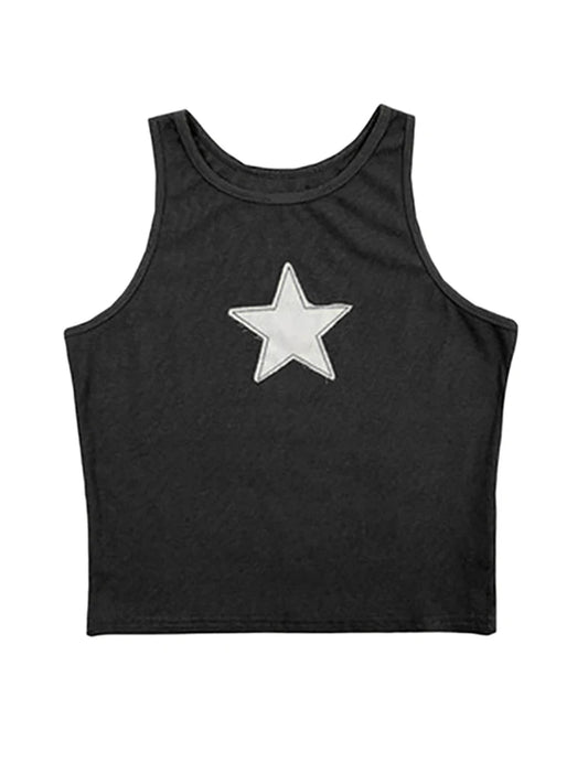 Star Graphic Tank Cropped Top
