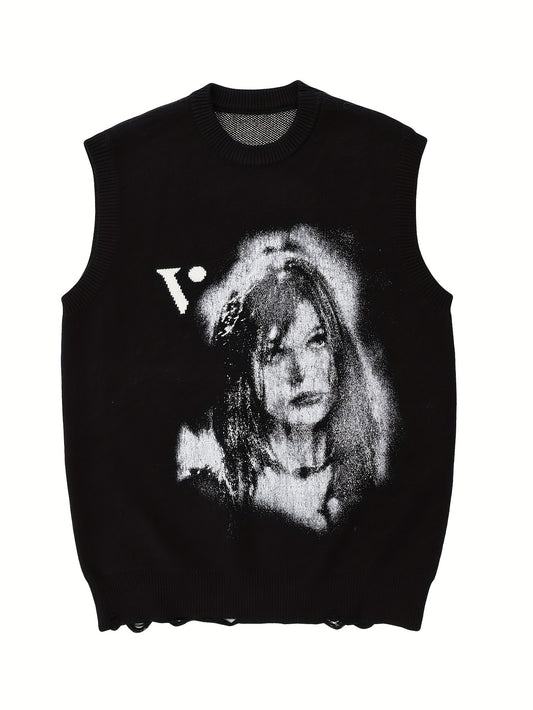 Graphic Knitted Vest