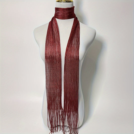 Sparkling Metallic Long Scarf